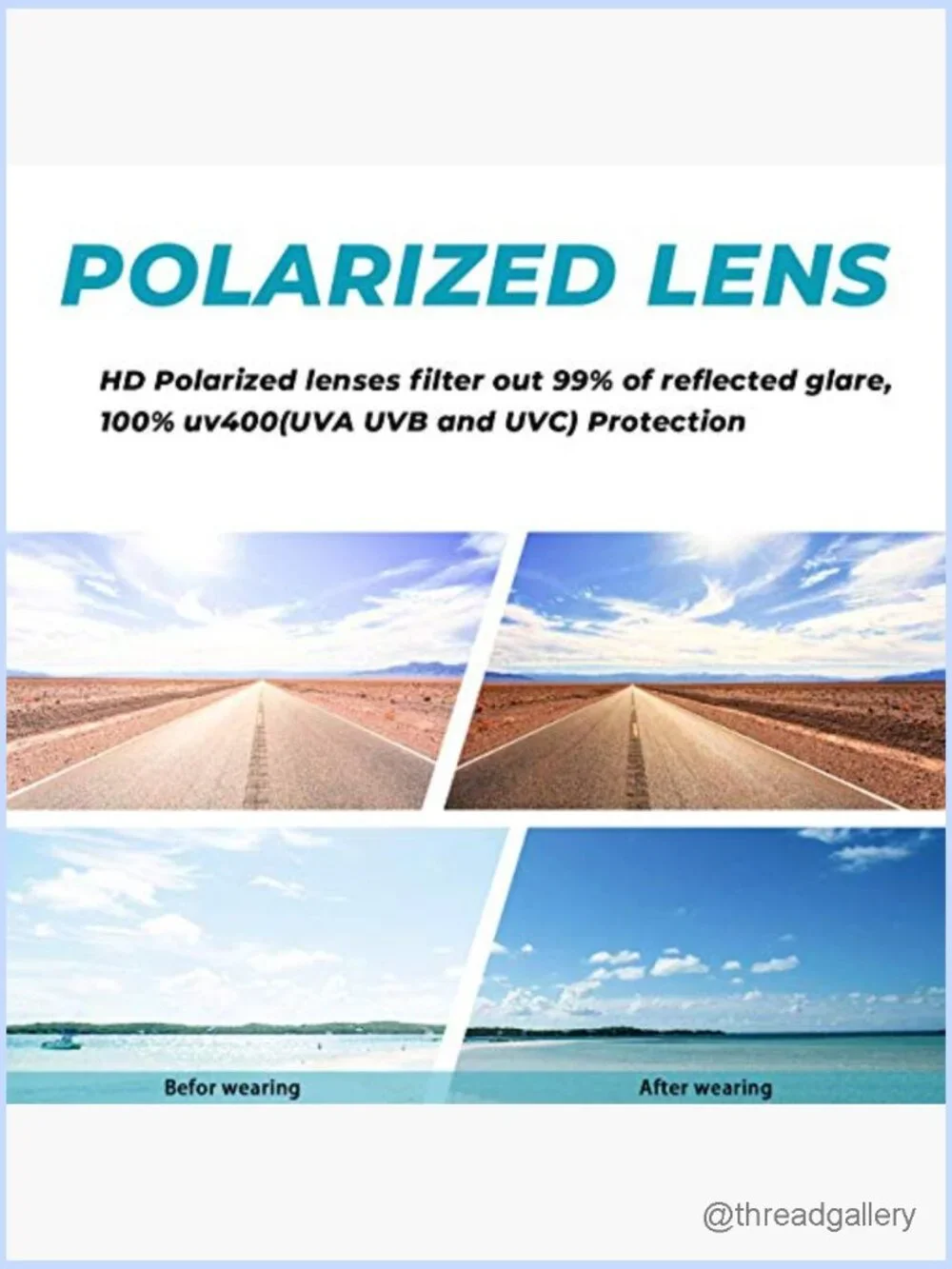 Polarized Aviator Sunglasses for Big Heads Unisex 8123